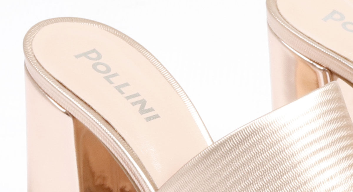 Pollini: Schuhe und Taschen für einen kompletten Metallic-Look